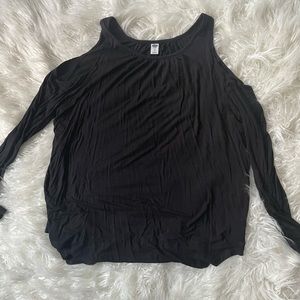 Old navy black cold shoulder long sleeve top